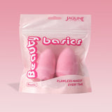JAQULINE USA Makeup Blender Sponge Slanted Cut for Foundation Concealer Contour Blending Soft Latex Free Beauty Sponge Flawless Finish Wet Dry Use Reusable Makeup Sponge Pack of 2
