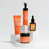 JAQULINE USA Vitamin C Radiance Essentials skin care kit | Vitamin C Face Wash, Face Serum, Moisturiser, UV Expert Sunscreen | Brightening & Hydrating Skin