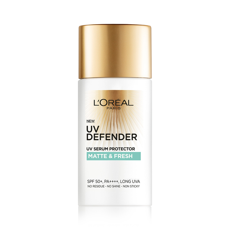 L'Oreal Paris UV Defender Serum Protector Sunscreen SPF 50 PA+++, Matte & Fresh, 50 ml | Lightweight Matte Sunscreen For Oily Skin | UVA & UVB Protection, 50 ml