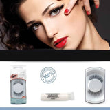 Stying Eyelashes With Latex Glue, Nature Hair