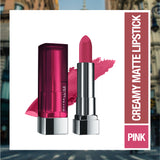 Maybelline New York Color Sensational Creamy Matte Lipstick, 680 Mesmerizing Magenta, 3.9g