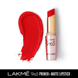 Lakme 9TO5 Primer + Matte Lip Color Red Twist 3.6 g