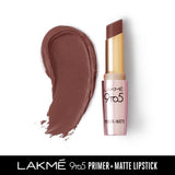 Lakme 9TO5 Primer + Matte Lip Color Brown Walnut 3.6 g