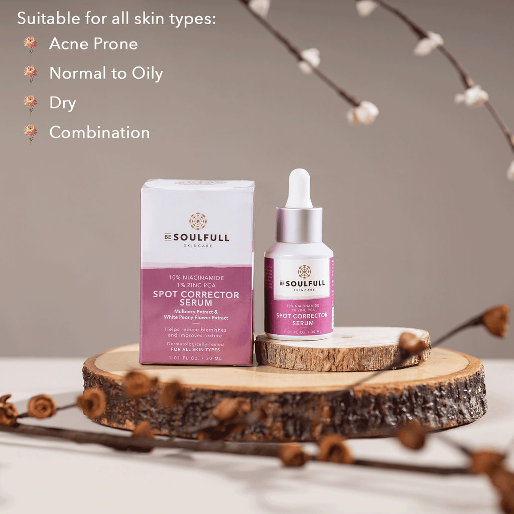 Be Soulfull Spot Corrector Serum with for Acne Scars & Spots | Reduces Acne marks, scars, blemishes | 30ML