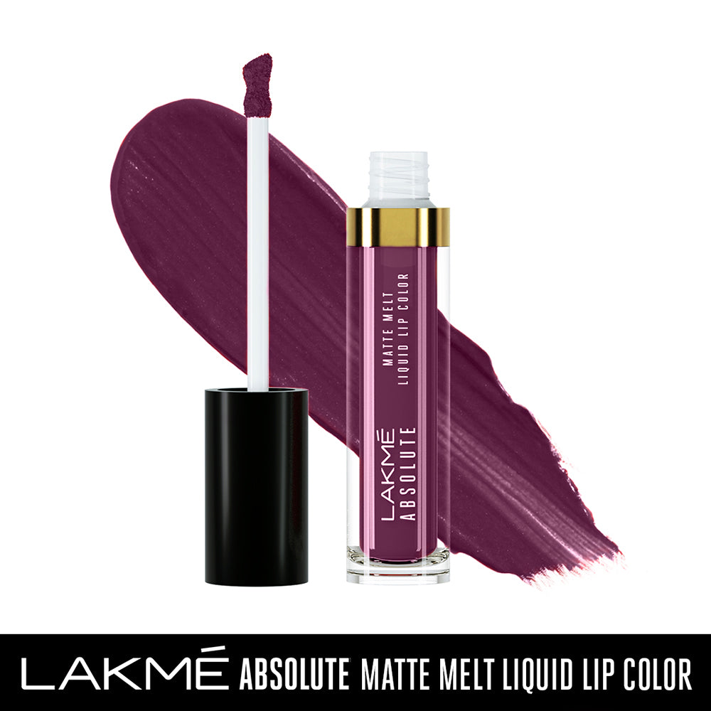 Lakmé Absolute Matte Melt Liquid Lip Color, Wine N Dine, 6 ml