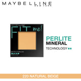 Maybelline New York Fit Me Matte + Poreless Powder, 220 Natural Beige