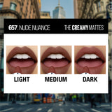 Maybelline New York Color Sensational Creamy Matte Lipstick, 657 Nude Nuance, 3.9g