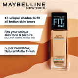 Maybelline New York Fit Me Matte + Poreless Liquid Foundation, 115 Ivory | Matte Foundation | Oil Control Foundation | Foundation With SPF, 30 ml