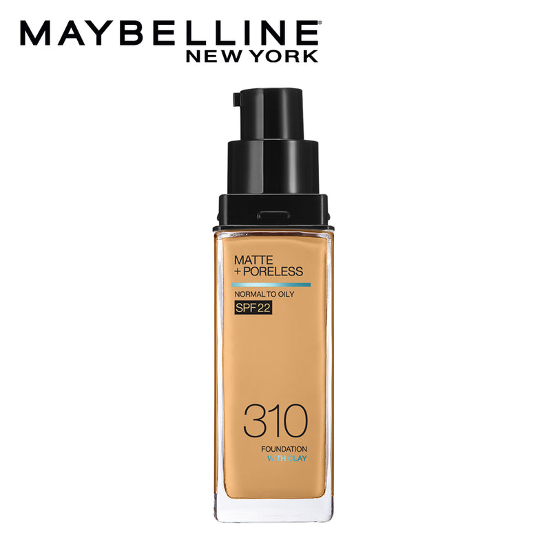 Maybelline New York Fit Me Matte + Poreless Liquid Foundation, 310 Sun Beige | Matte Foundation | Oil Control Foundation | Foundation With SPF, 30 ml