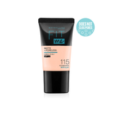 Maybelline New York Fit Me Matte+Poreless Liquid Foundation Tube, 115 Ivory, 18ml