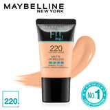 Maybelline New York Fit Me Matte+Poreless Liquid Foundation Tube, 220 Natural Beige, 18ml