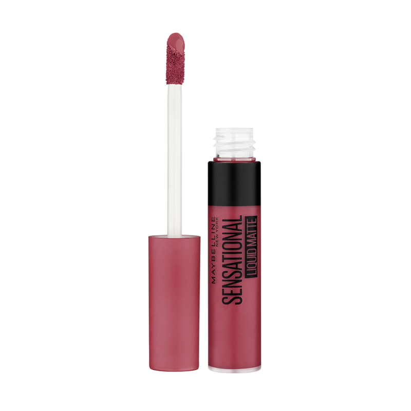 Maybelline New York Sensational Liquid Matte Lipstick, 23 Untamed Rose, 7ml - Liquid Lipstick Shades Delivering Intense Matte Color Effect