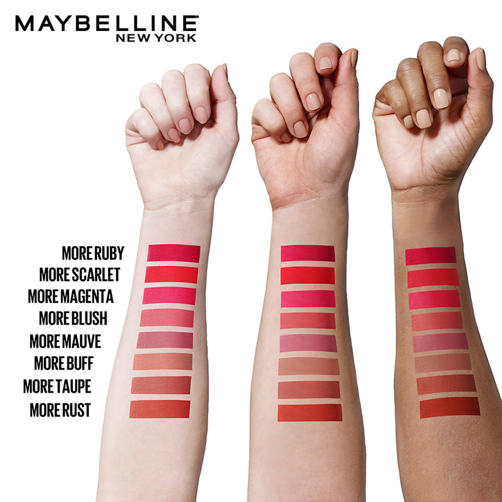 Maybelline New York Color Sensational Ultimattes Lipstick, 199 More Ruby, 1.7g