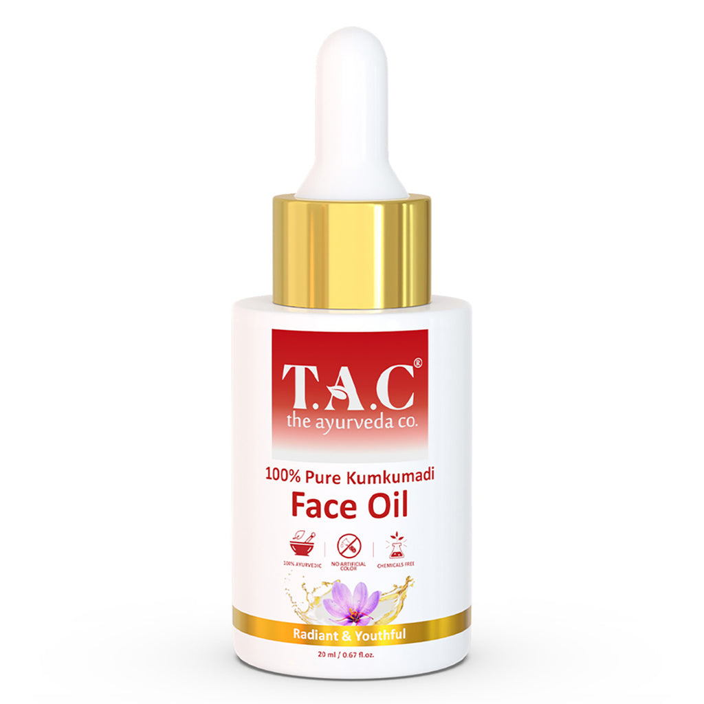 T.A.C - The Ayurveda Co. 10% Kumkumadi Face Oil For Glowing Skin | Reduce Pigmentation | All Type Skin - 20ml