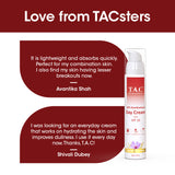 T.A.C - The Ayurveda Co. 10% Kumkumadi Day Cream with SPF 20, Aloe vera, and Gold Dust | Moisturising and Sun Protection | For All Skin - 50g