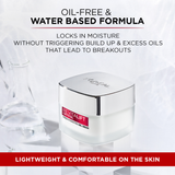 L'Oréal Paris Revitalift Crystal Fresh Hydrating Gel Cream | Oil-Free Face Moisturizer With Salicylic Acid | 50 ml
