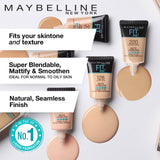 Maybelline New York Fit Me Matte+Poreless Liquid Foundation Tube, 220 Natural Beige, 18ml