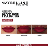 Maybelline New York Super Stay Crayon Lipstick, 55 Make it Happen 1,2g