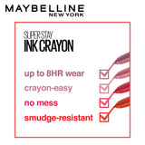 Maybelline New York Super Stay Crayon Lipstick, 55 Make it Happen 1,2g
