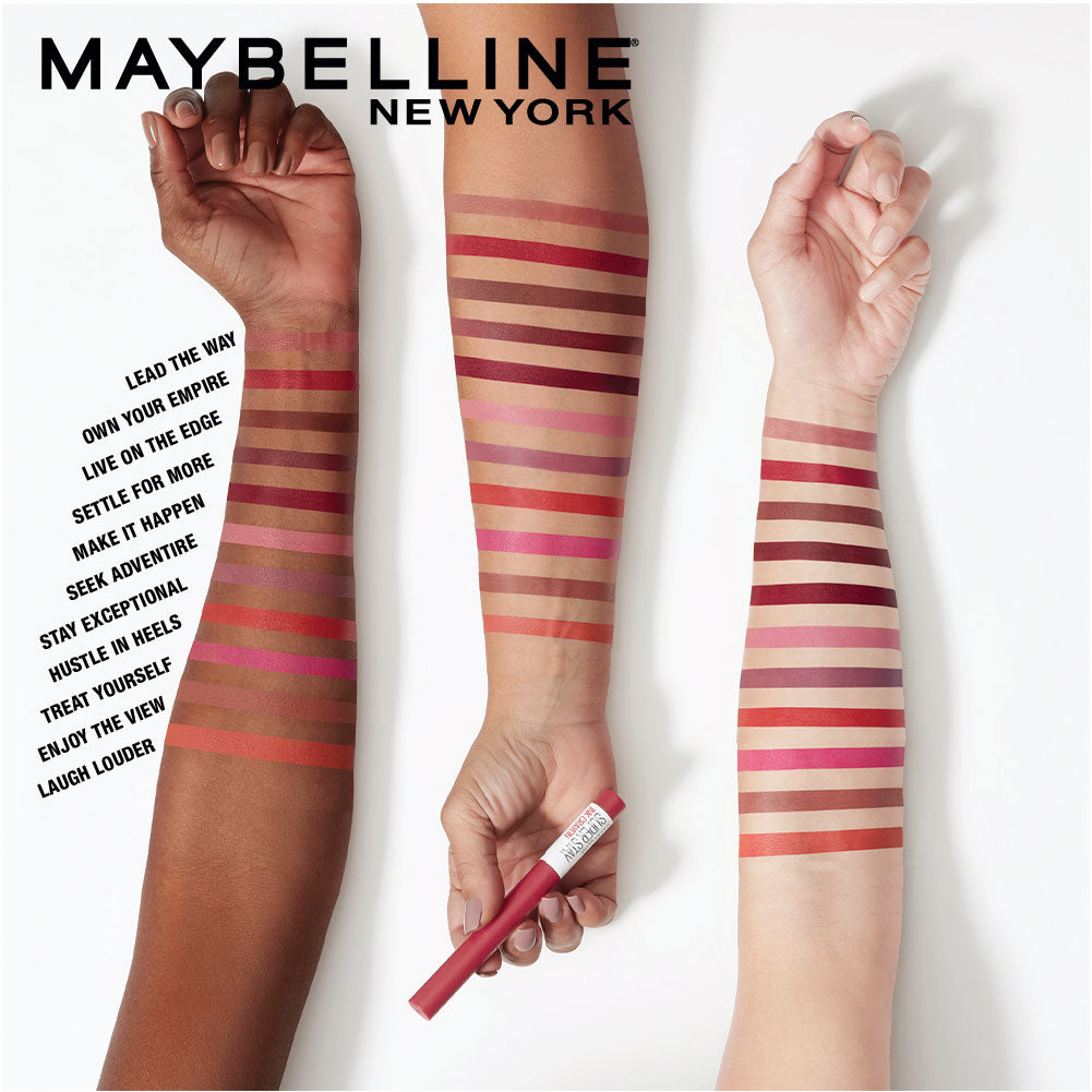 Maybelline New York Super Stay Crayon Lipstick, 55 Make it Happen 1,2g