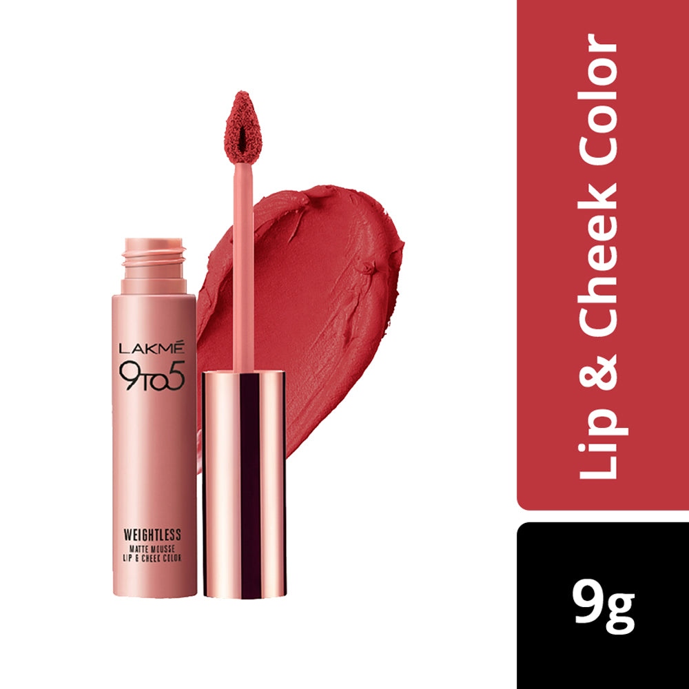 9 to 5 Weightless Mousse Lip & Cheek Color Crimson Silk 9gm