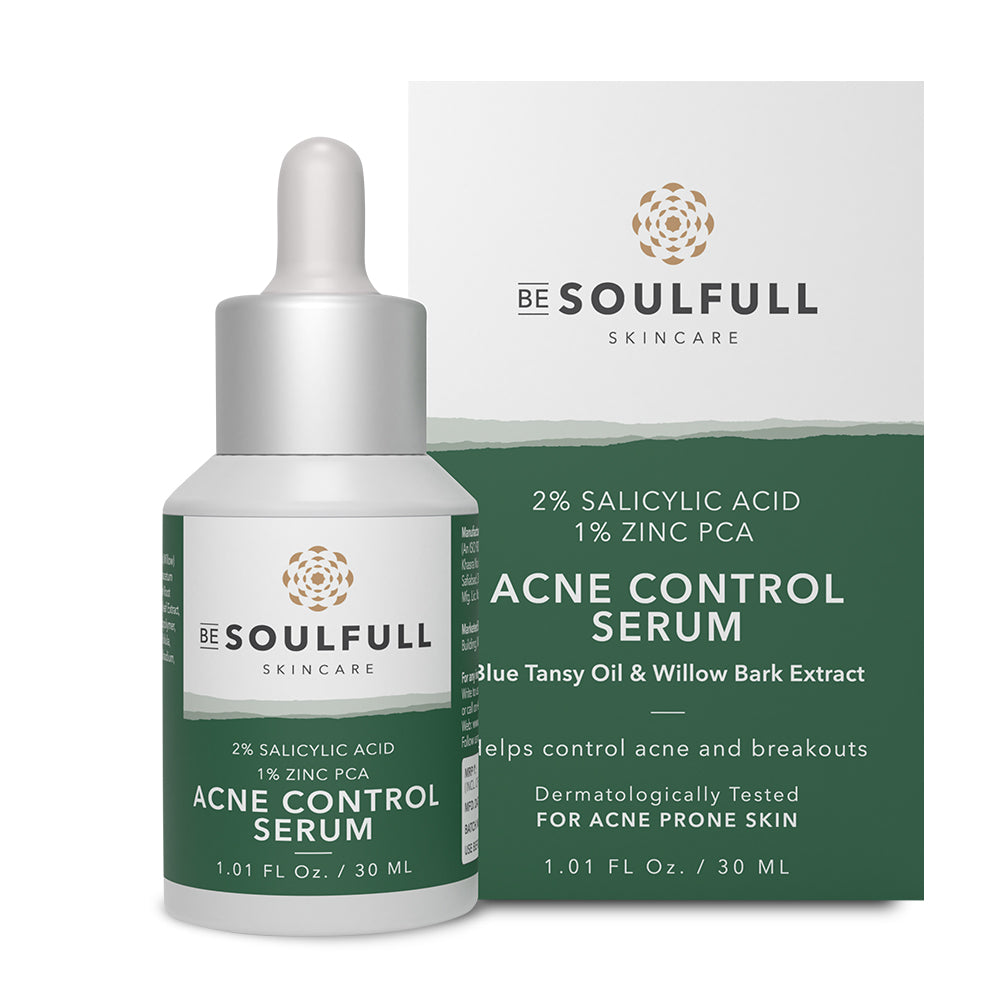 Be Soulfull Acne Control Serum for Oily & Acne-prone Skin| Treats Acne & Hyperpigmentation | 30ML