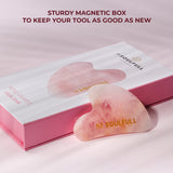Be Soulfull Rose Quartz Gua Sha - Natural Face Massaging Stoner for firm and glowing skin | For Men & Women | 1 Unit