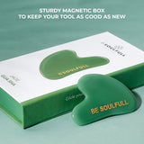 Be Soulfull Jade Gua Sha - Natural Face Massaging Stoner for firm and glowing skin | For Men & Women | 1 Unit
