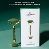 Be Soulfull Jade Face Massage Roller | For Firm & Glowing Skin | Men & Women | 1 Unit